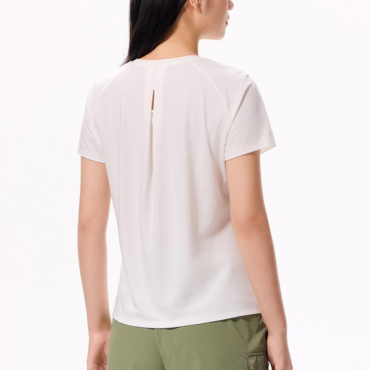 Anta Футболка Champion All-Weather Series с круглым вырезом и принтом в виде букв, с коротким рукавом, женские топы, дымчато-серый, розовый 162330118-2