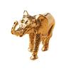1 Pair Brass Elephant Figurine Carving Golden Elephant Statue Metal Animal Sculpture