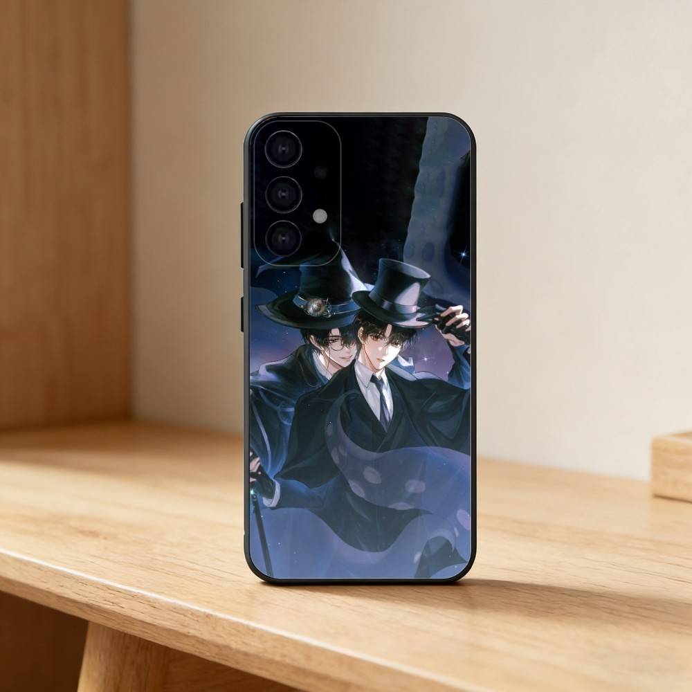 Чехол для телефона L-Lord of Mysteries для Samsung S25,24,23,22,30,21,10,9,Ultra,Plus,Lite Мягкий черный чехол