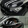ПЭТ-пленка для обтяжки автомобиля Ultra Glossy Piano Black с воздухоотводящими каналами, самоклеящаяся, для авто, мотоциклов, DIY наклейка