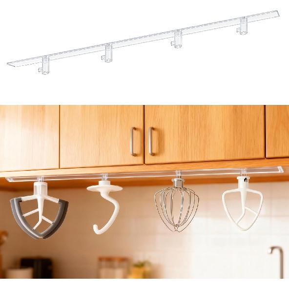 4 Pcs Stand Mixer Attachment Holders Compatible with Kitchen Aid Mixer Accessories, Mixer Beater Scraper Hanging Holders Storage Organizer, Securely