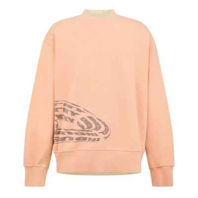 Diesel Mens Graphic Print Mock Neck Regular Sweatshirt