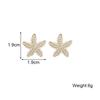 Full Pearl Starfish Stud Earrings for Women Irregular Shape Korean Fashion Elegant Girls Wedding Ear Jewelry new in