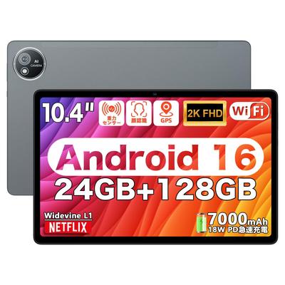 16 Android S60 Android 16 Widevine L1 2K FHD Большой 24 ГБ ОЗУ 128 ГБ Лицо Беспроводной Фильм Разделение при 415 г [Планшет Android, 10-дюймовый] 10,4-дюймовая модель Wi-Fi,