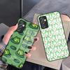 Милый Зеленый Лягушонок Чехол для Телефона Для Samsung S26 S25 Plus S20 S20 Plus S22 Ultra S23 FE S21 Plus S21 Ultra Стеклянная Крышка