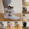 3D Plush Animal Socks Cute Knitted Socks with Fluffy Animals Stretchy Fun Sloth Cat Socks for Animal Lovers Christmas Gift