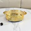Поднос-зеркало из золотого металла в европейском стиле для дома, многофункциональное хранение, украшение, фруктовница, поднос-зеркало из стекла, украшение для дома, новинка