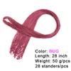 28'' Long Synthetic Zizi Braid Hair Straight Colorful Zizi Box Braids Crochet Hair Extension Pink Write Purple for Women Party
