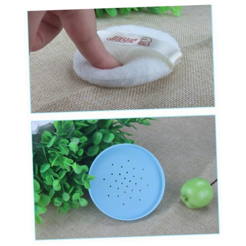 MOLUCKFU Набор из 2 пустых пудрениц с сифтером и регулируемым дозатором пудры, идеально подходит для дома или путешествий, включает милый спонж-пуховку