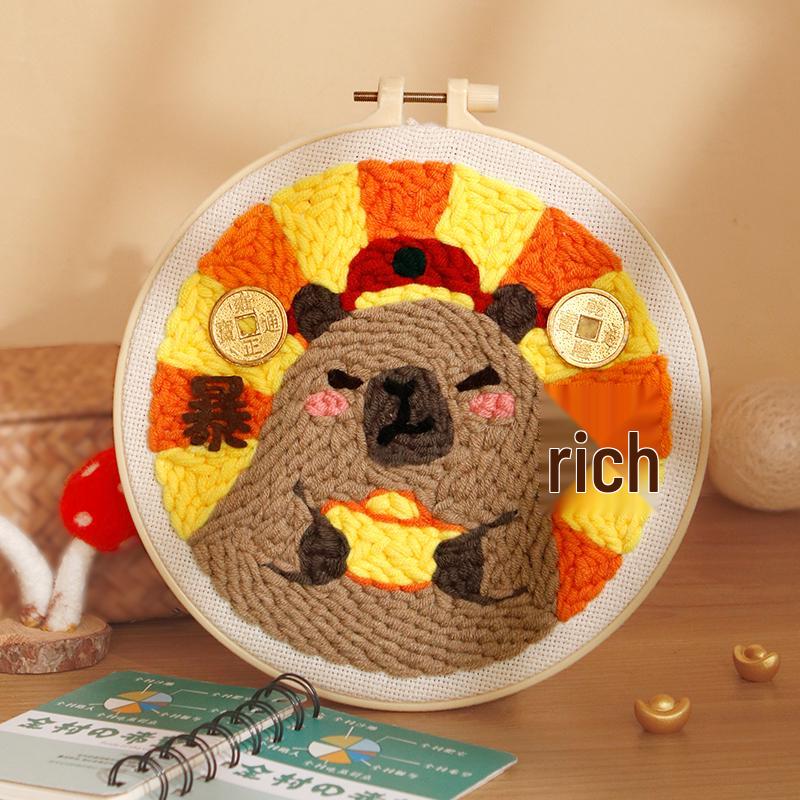 Набор для вышивания русской гладью своими руками: Набор шерстяной живописи "Орнамент для пары"