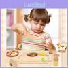 Simulation Fun Wooden Fried Egg Bacon Breakfast Combination Children Toy Set