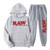 Women's Luxury Repliki Women Set RAW Hat Running Hoodie Sweatpants 2PK Autumn Winter Casual Woolen Sportswear