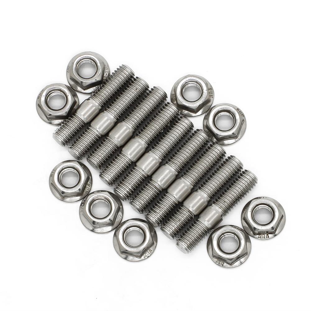 M8*40 Exhaust Manifold Stud For Honda Civic Acura Integra V3 B D Series Stainless Steel Stud Serrated Bolts Nut Screw