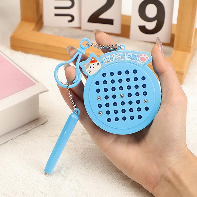 Нетоксичная милая мультяшная доска для рисования стальными шариками Kawaii игрушка для рисования каракулей для детей Подвеска-брелок для сумки пары Забавный подарок на день рождения для детей