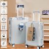 24" Aluminum Frame Luggage: Silent Zipper Trolley with Combination Lock, Universal Wheels, Wear-Resistant
