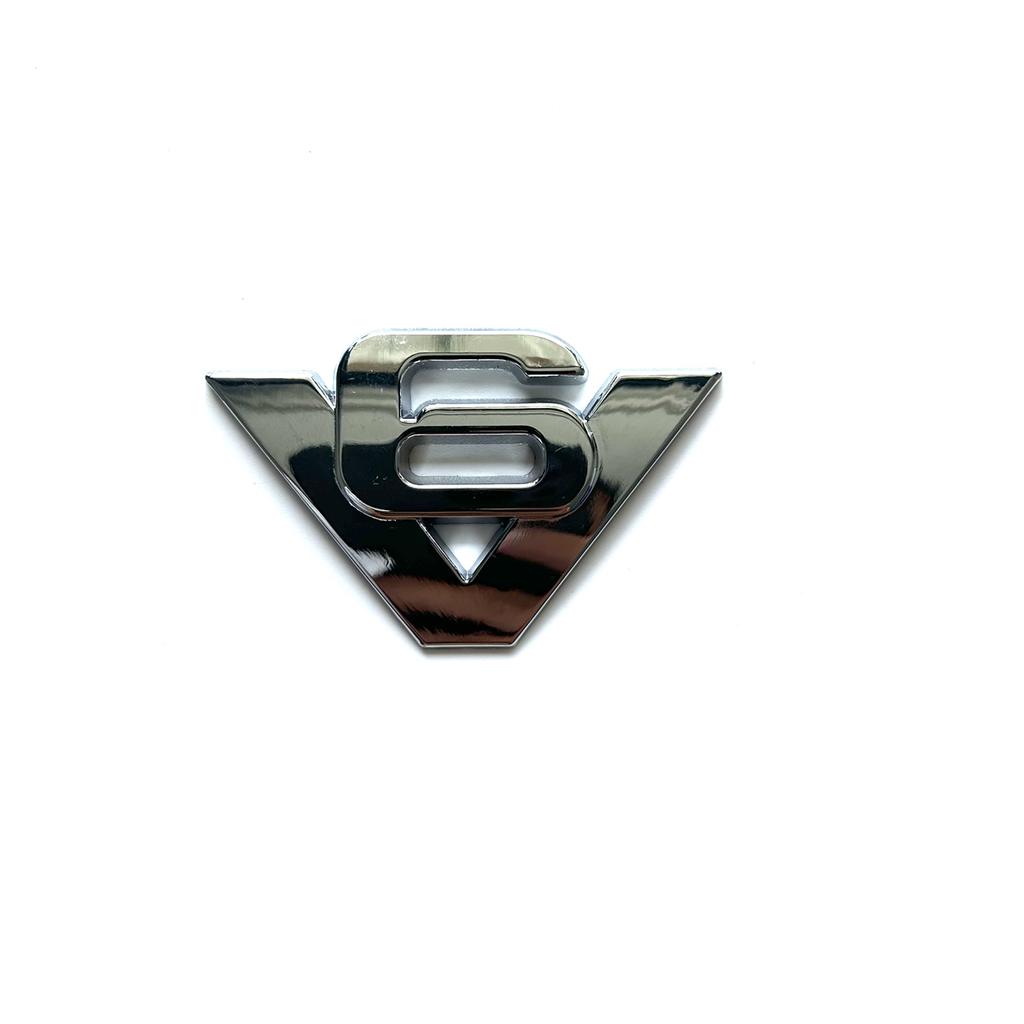 3D Metal Car Styling V6 V8 Displacement logo Fender trunk Rear Decal Emblem Badge Sticker