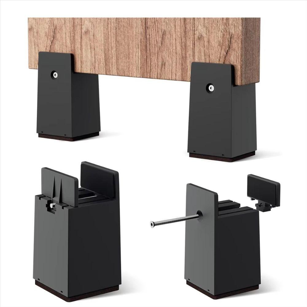 Splint-type Chair Feet Riser Moisture-proof Base Bed Leg Mat  for 10-37 MM Wide Square Furniture