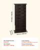 Media Storage Cabinet, 8-Tier DVD Shelf Organizer, 559 x 222 x 1295 mm Multimedia Storage Organizer for CDs, DVDs, Books and Games, CD Shelf for