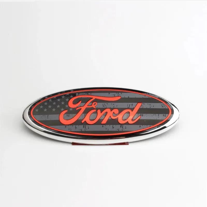 New 2026 Car Sticker 2025 Hot 17.5x7.5CM Car Logo Front Hood Trunk Badge Sticker for Ford Fiesta Focus Fusion Edge Ecosport Tran