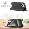 LC.IMEEKE For iPhone 16 Pro Case Wallet Microfiber Leather Phone Cover