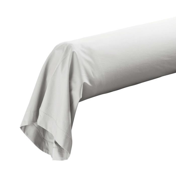 Taie de traversin - 85 x 185 cm - Percale de coton - Tissé 78 fils/cm² - Douceur et souplesse