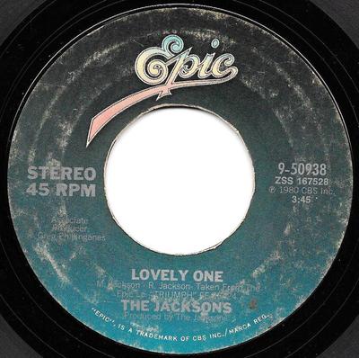 7-дюймовая пластинка JACKSONS - Lovely One 950938 Epic 1980 США Соул/Фанк Б/У