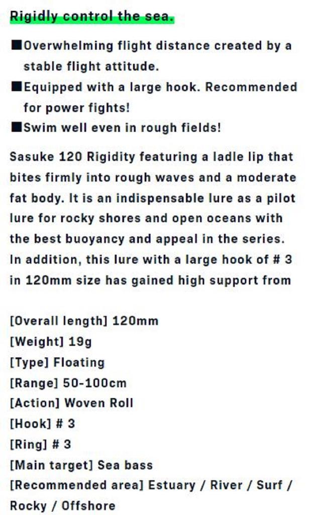 Ima Sasuke 120 Mm Gouriki Floating Lure 121 (8657)