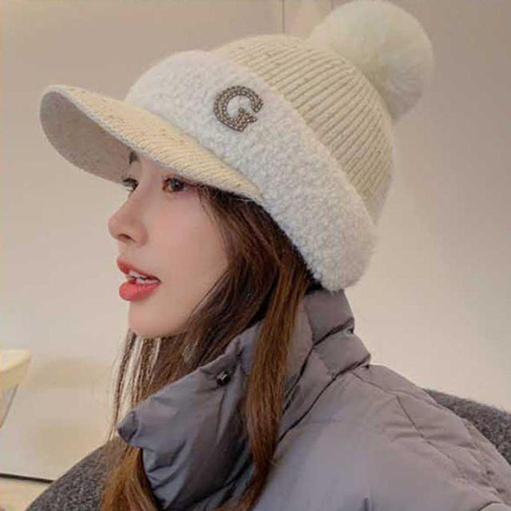 Зимняя теплая шапка с меховым воротником, шапка для гольфа на горнолыжном курорте