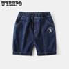 Детская летняя одежда Джинсы Мальчиковые бриджи Корейские детские джинсы из темно-синего денима