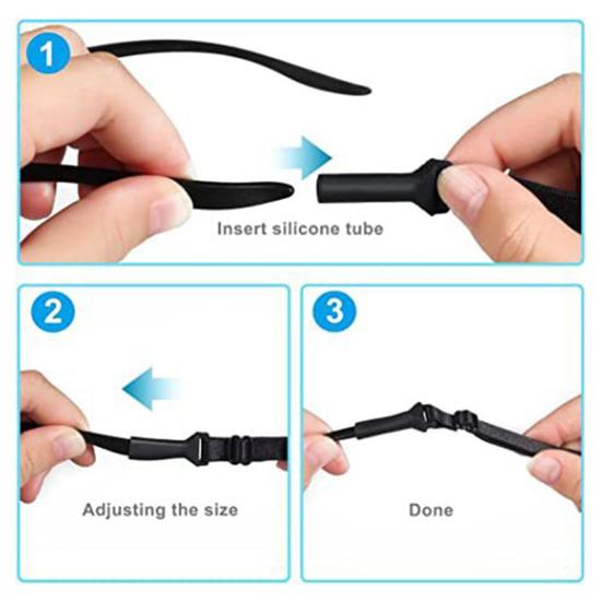 Eyeglasses Strap Adjustable Super Soft Reusable Friendly To Skin Universal Silicone Sports Eyeglass Strap Rope Sunglasses Retainer for Kid