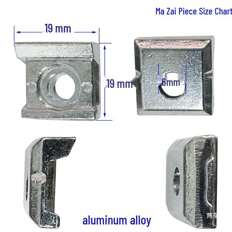Pad Printing Machine Accessories: Oil Tray Base, Buckle, Rubber Head Holder, Position Fixing Piece, Lock, and Screw.