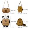 Animal French Bread Capibara Bag Large Capacity Plush Capybara Chest Bag  Outdoor