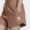 adidas Шорты из махровой ткани с петлей, однотонные, свободные, с поясом на шнурке, женские, розовые HZ1601
