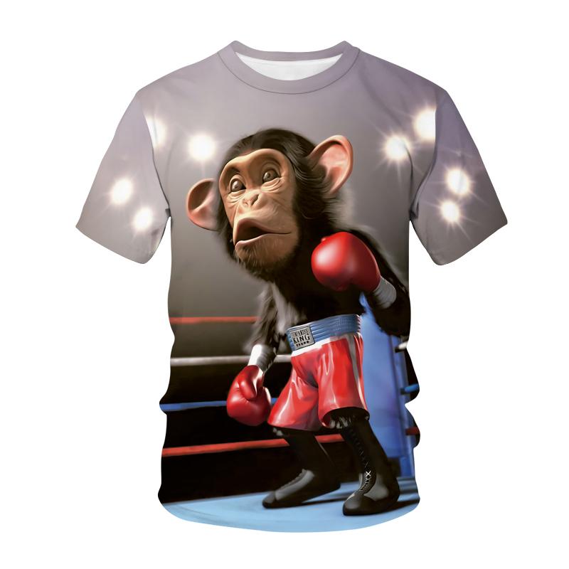 Funny Monkey Gorilla Graphic T Shirt 3D Print Streetwear Tee Men Women Fashion Tops Hip Hop Tshirt Kids Boys Kawaii Y2k Clothing