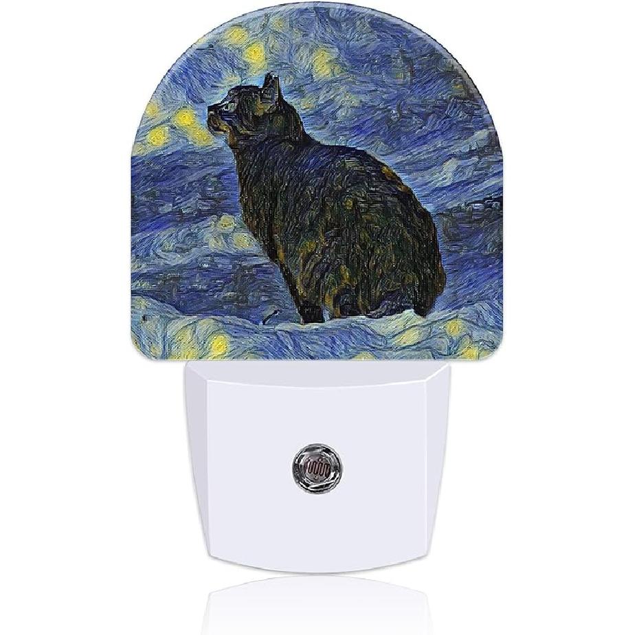 Watercolor Christmas Tree Night Light for Kids, LED Night Light Plug into Wall with Dusk to Dawn Sensor for Girls Boys Women Men Room Decor, Hallway,