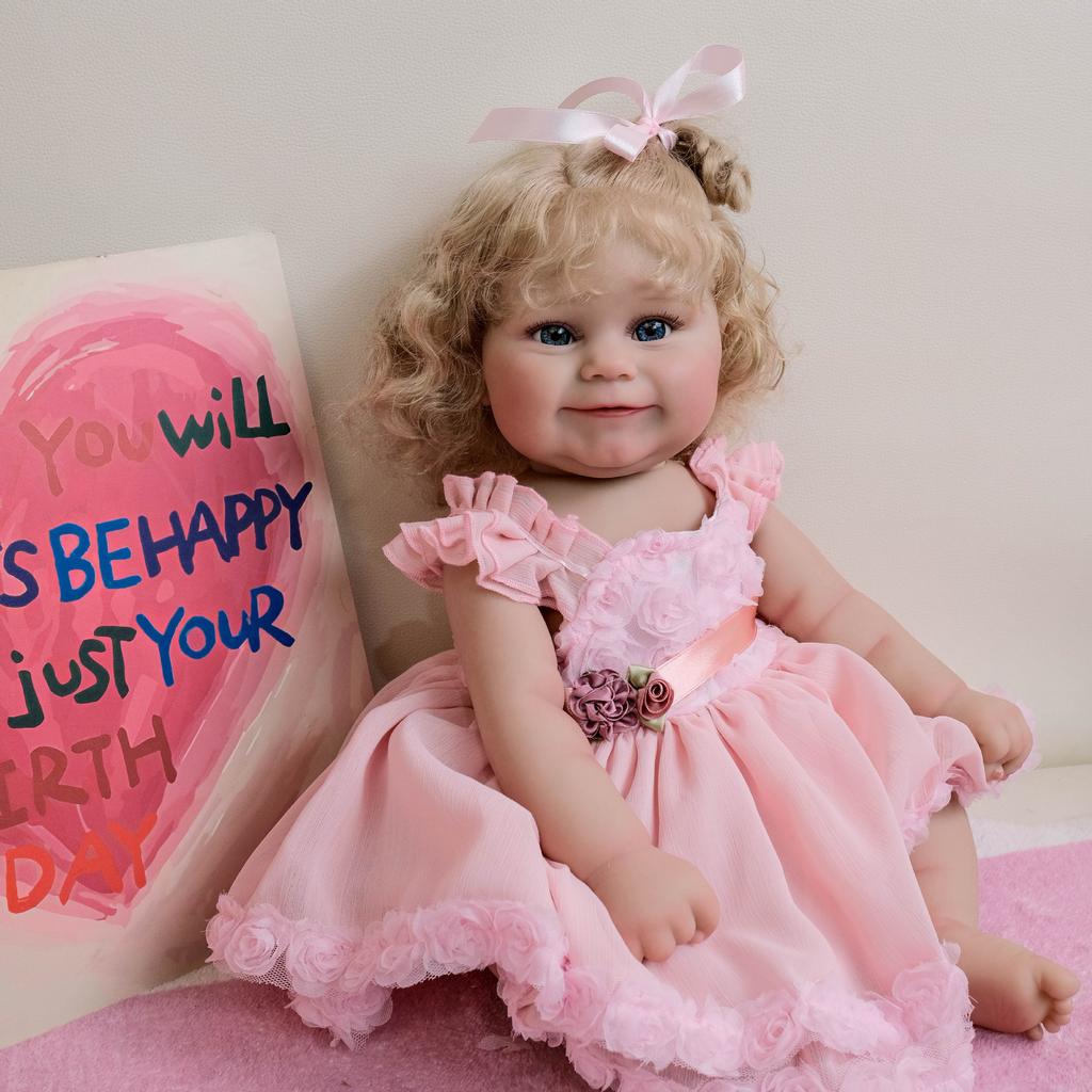50cm Reborn Doll Maddie Soft Touch 20inch Full Vinyl Newborn Babies Doll Realistic Handmade Rooted Hair Simulation Doll Toys