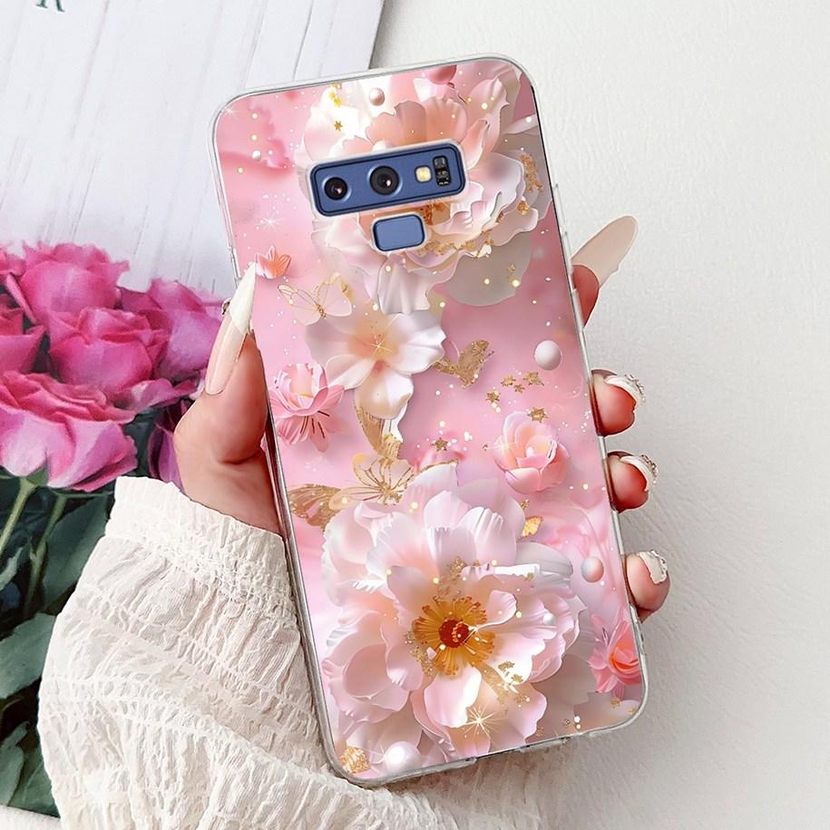6.4" Case For Samsung Galaxy Note 9 Cover New Fashion Flower Butterfly Soft Slim Silicone TPU Phone Cover For Samsung Note9 Capa