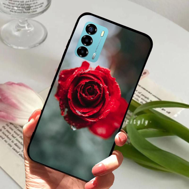Чехол для ZTE Blade V40 Vita 8045 6.75" Животный Мультяшный Мягкий Силикон Funda для ZTE Blade V40 Vita Чехол для Телефона V40Vita Черный Coque