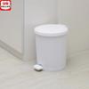 Круглое пластиковое мусорное ведро с педалью 1,5 галлона, комнатная корзина для мусора со встроенным вкладышем, крышка с плавным закрыванием, кухня, ванная комната, офис