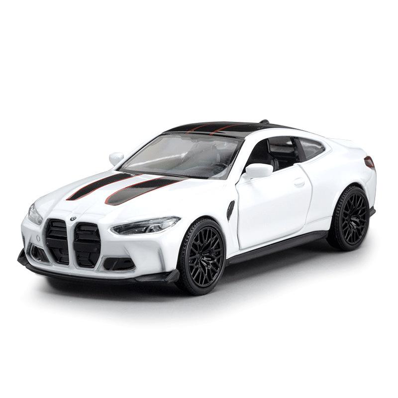 1/36 BMW M4 CSL G82 Sedan Toy Car Miniature Model RMZ CiTY Free Wheels Pull Back Diecast Alloy Collection Gift For Children Boy