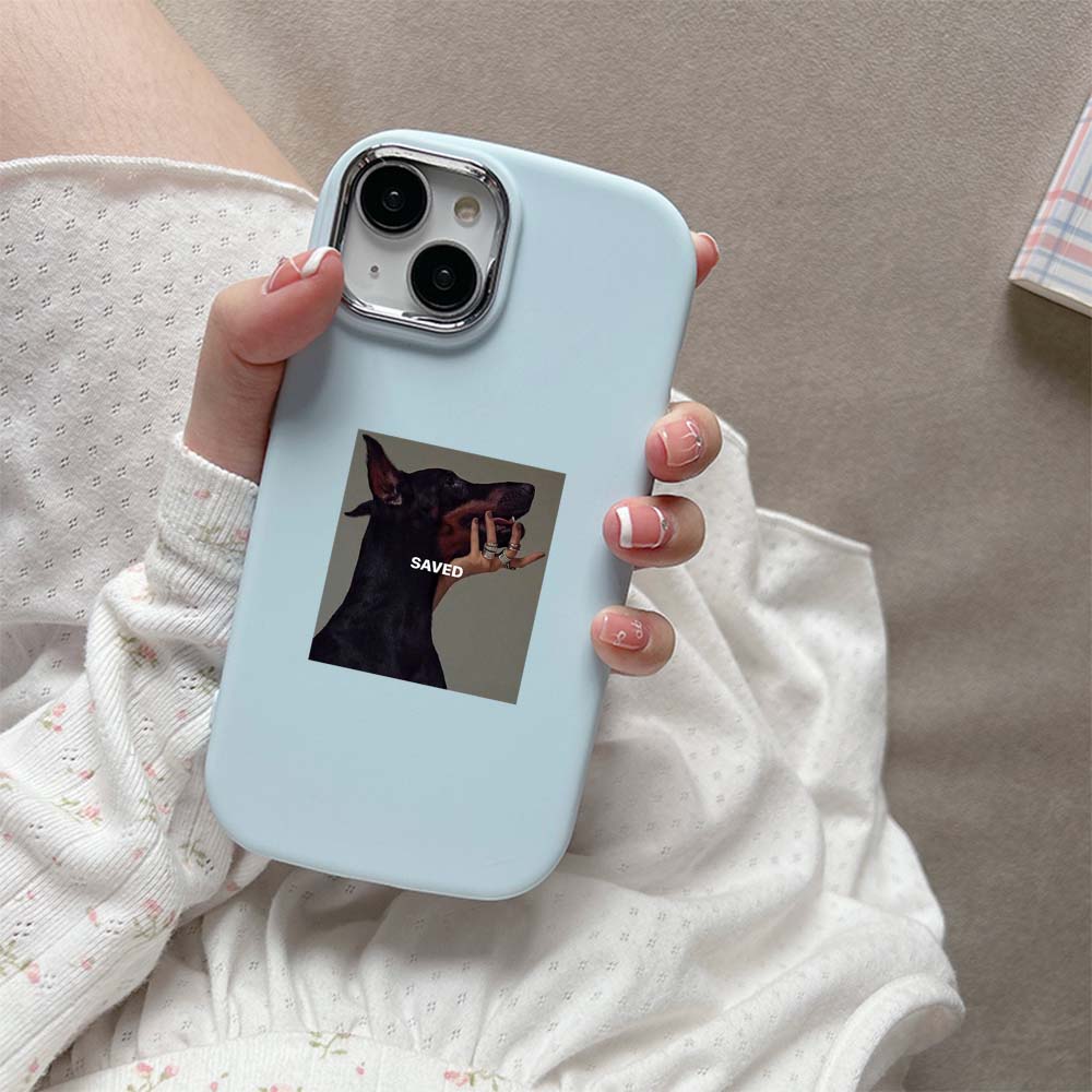Для iPhone 13 14 15 Pro Max Samsung Galaxy A14 A15 A24 Xiaomi 13T Redmi 12C Мягкий пухлый чехол для телефона NY5 Милый доберман-пинчер ТПУ силиконовый чехол