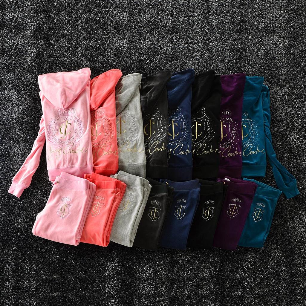 Women's Trendy Embroidered Velvet Hoodie & Wide-Leg Pants Set for Work, Casual, or Athletics