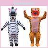 Уморительный надувной костюм тигра-зебры для взрослых, идеально подходящий для Хэллоуинских вечеринок