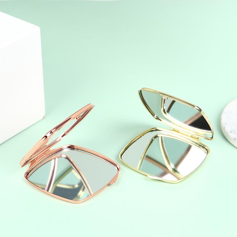 Компактное зеркало для макияжа, косметическое увеличительное круглое карманное зеркало для макияжа