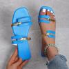 Summer New Large Size Women's Shoes Slippers Color Matching Casual Wear Cool Slippers Women's Shoes Beach Shoes