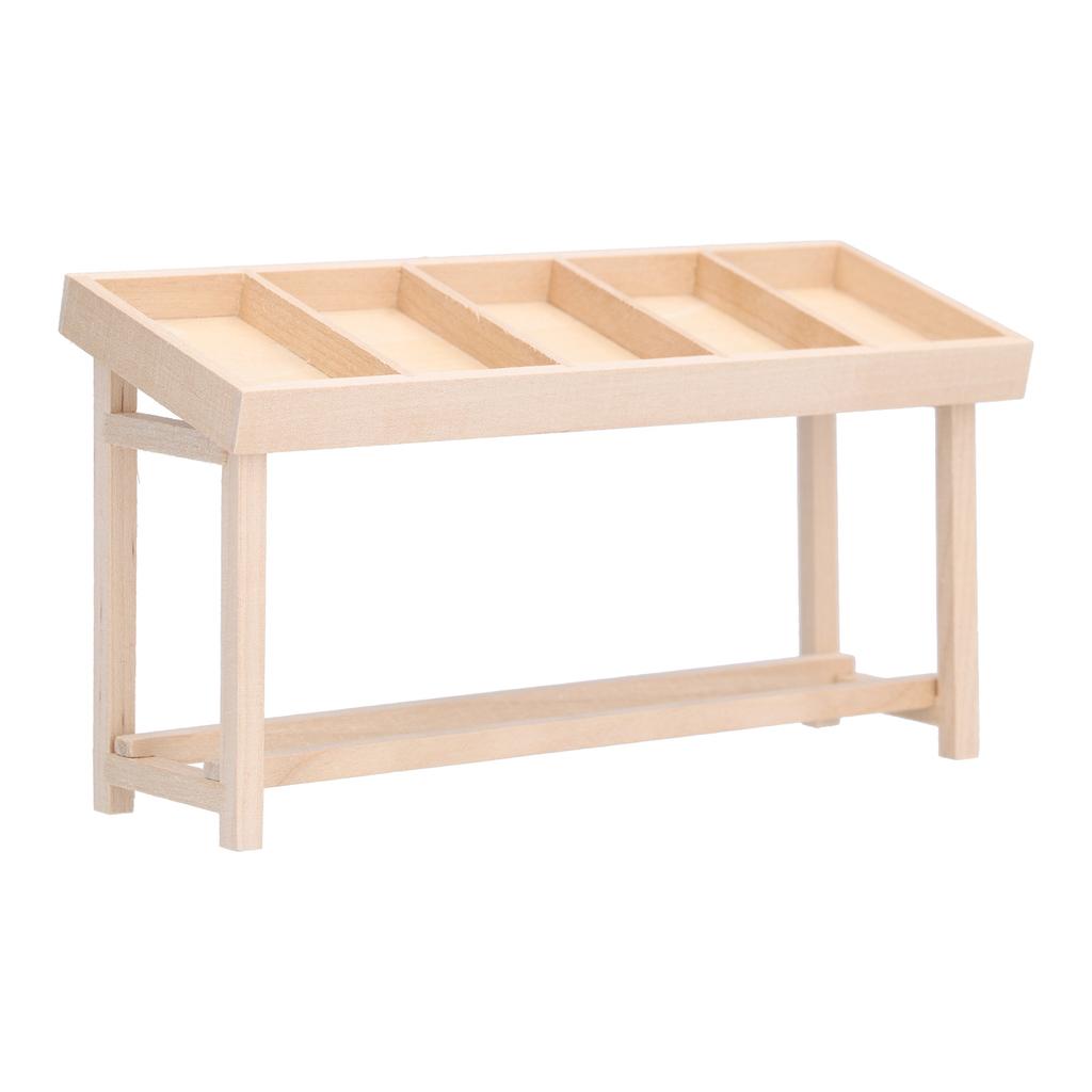 Doll House Shelf Display Racks 1:12 Miniature Wooden Stand Shelf for Doll House DIY OrnamentFruit