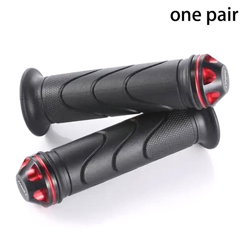 Motorcycle CNC Alloy Handlebar End Caps Universal Rubber Handlebar Trim Anti-Vibration Plugs Various Colors