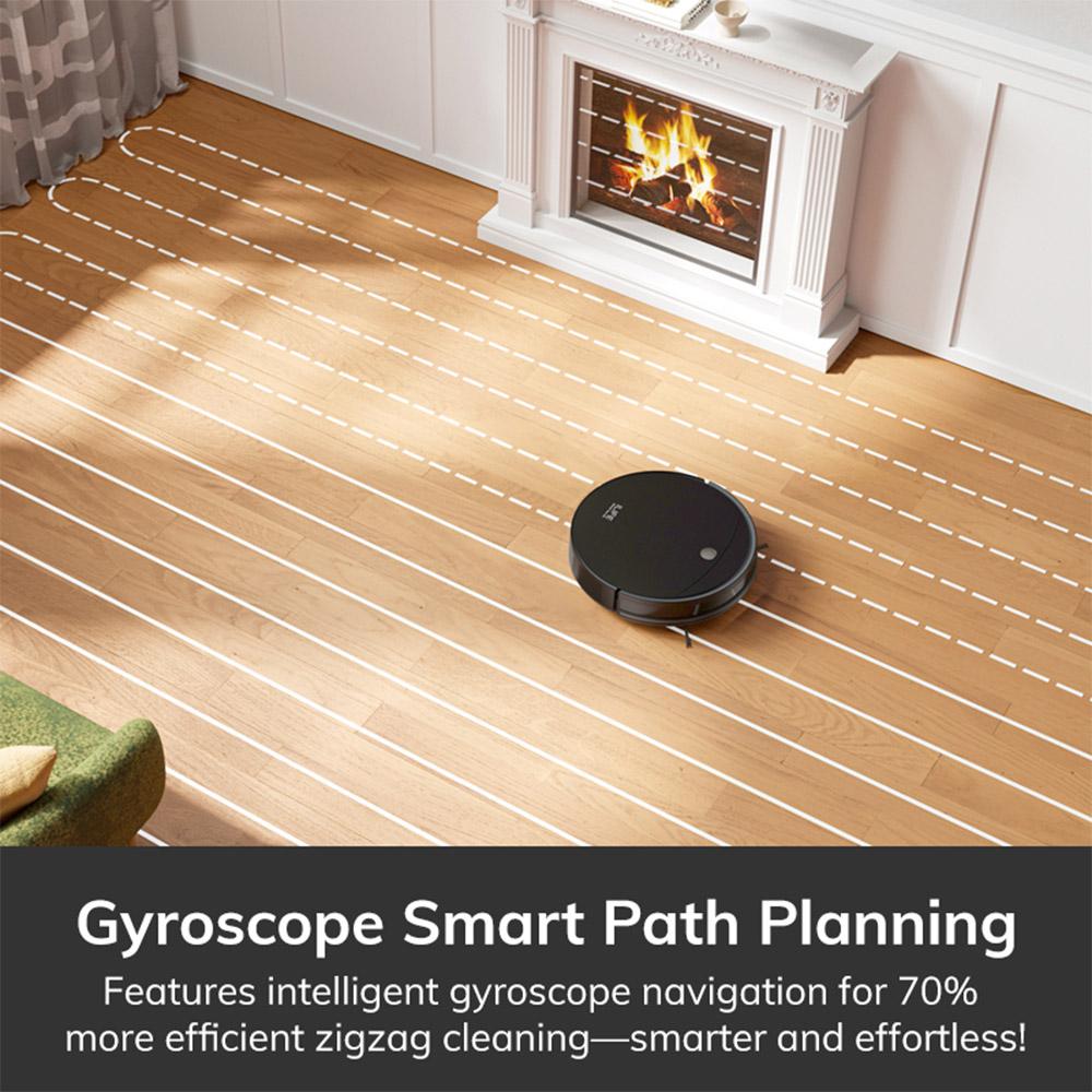 ILIFE V10 Robot Vacuum Cleaner, 5000Pa Suction, 120min Runtime, Gyro Navigation, Self-Charging, 2.4G WiFi, App, Alexa and Remote Control