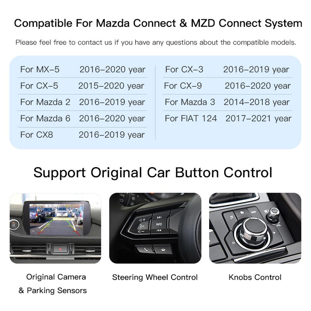Проводной CarPlay Android Auto USB-хаб адаптер TK78-66-9U0C Комплект для дооснащения Plug and Play для Mazda 2 3 6 CX3 CX5 CX8 CX9 MX5