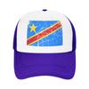Mesh Sun Hats Democratic Republic of The Congo Flag Spring Trucker Hat For Unisex Unisex Street Style Sunscreen Sports Baseball Cap